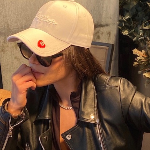 Crazy Hearts Designs 3D Embroidered " Passion " Hat in White - Picture 2 of 5